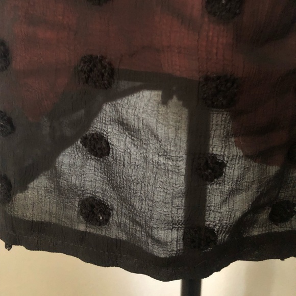 V-Neck Chiffon Pom Pom Blouse - Picture 6 of 6